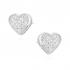 Cercei argint inima cu pietre DiAmanti Z1544ER_W-DIA (Argint 925‰ 1,2 g.)